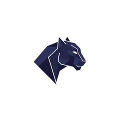 Fototapeta premium Geometric Panther Head Logo