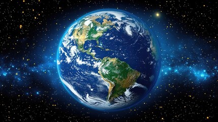 Fototapeta premium earth floating in space