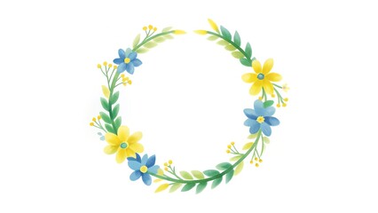 wreath of yellow flowers