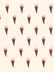 Seamless Abstract Background. Ice cream tile