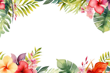 PNG Tropical leaves flowers pattern nature plant.