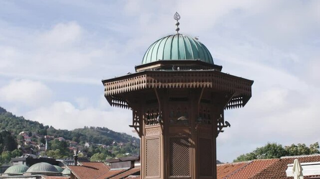 sebilj sarajevo fountain bosnia and herzegovina close up shot
