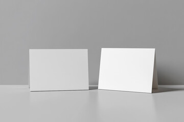 Naklejka premium blank white box on grey wall