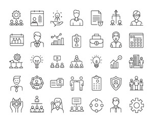 Modern Business Expertise Symbol Collection Set
