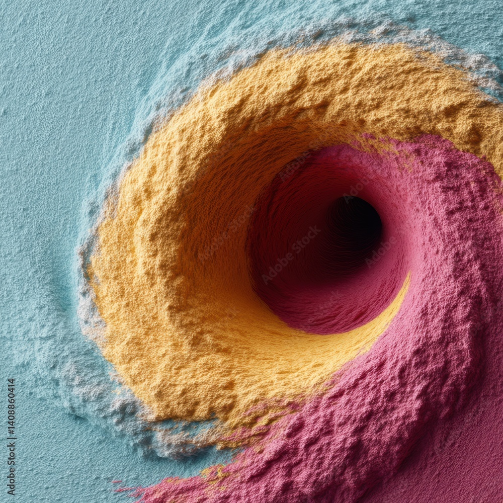 Poster climate crisis visualization textural satellite hurricane mapping with immersive topographic design 