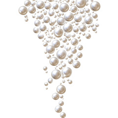 Pearl Waterfall Arrangement on transparent background