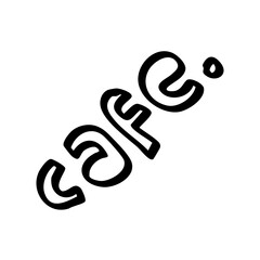 Obraz premium cafe word hand written