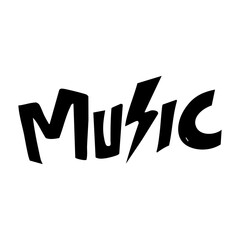 music word hand written