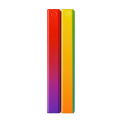 Rainbow Progress Bar on transparent background