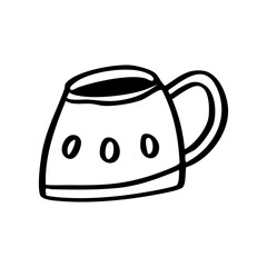 teapot and mug illustration