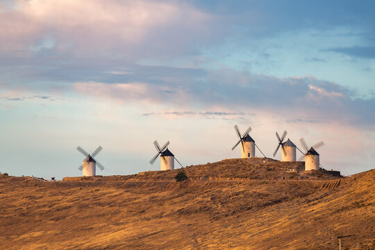 Famous windmills of Castile La Mancha, Toledo, Spain