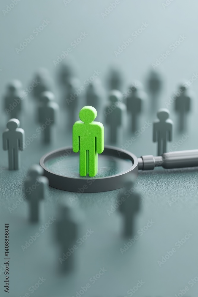 Poster precision talent identification ai-powered hr analytics highlighting unique potential through minima