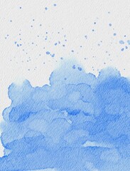 Calm Blue Watercolor Background
