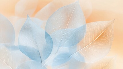 Pastel Colored Translucent Leaves Background