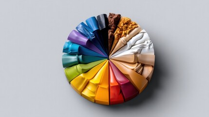 Obraz premium A colorful pie chart with different shades of colors
