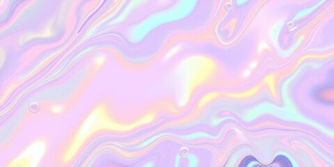 Obraz premium Pastel Holographic Background Iridescent Liquid Marble Texture