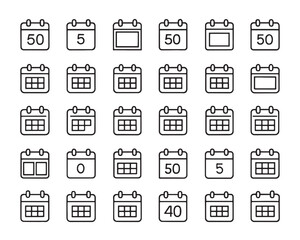 Modern Calendar Icons for Office and Events
