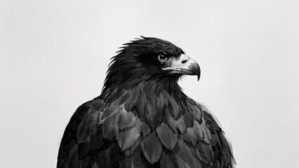 Aqua aerie eagle isolated watercolor vector illustration svg