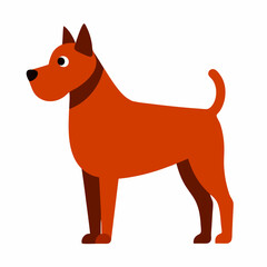 Cute Cartoon Dog Illustration Simple And Playful Design Isolated On White Background Perfect For Childrens Content