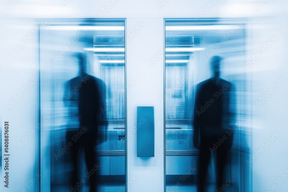 Poster Quantum Productivity Visualization Blurred Corporate Innovation Meets AI-Driven Performance Optimization in Next-Gen Workspace Design
