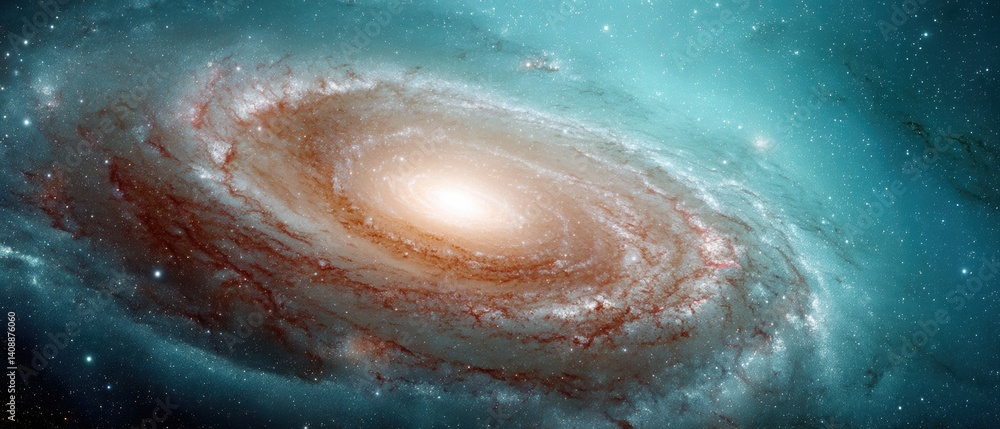Poster cosmic convergence immersive galactic exploration wallpaper - cutting-edge astronomical visualizatio