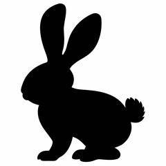 Simple Black Rabbit Silhouette Vector Graphic Great For Easter And Spring Design Projects Minimalist Illustration