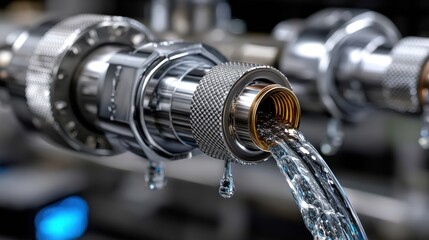 A pipe with water dripping from it