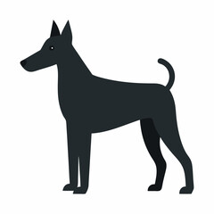 Sleek And Elegant Black Dog Vector Illustration For Pet Lovers And Graphic Designers Digital Artwork