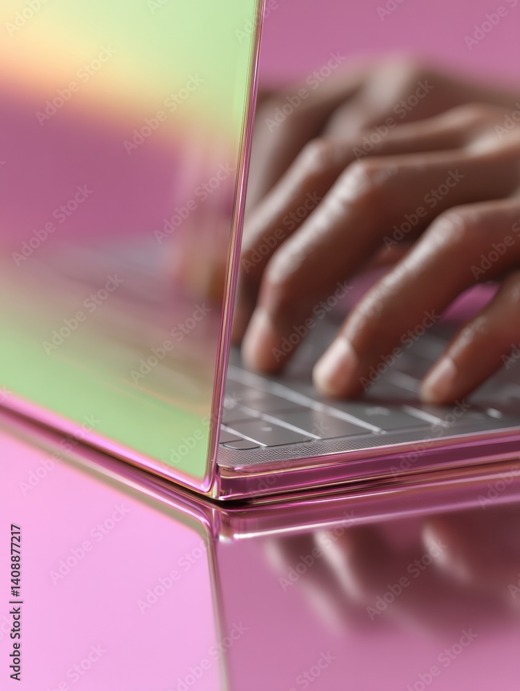 Aufkleber cybersecurity elegance minimalist digital protection with soft pastel tech aesthetics - enterprise-g