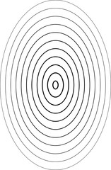 Dynamic oval line shape, logo, icon. Geometric elements