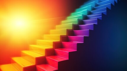 Fototapeta premium A vibrant business chart transitioning from past to future data, symbolizing transformation