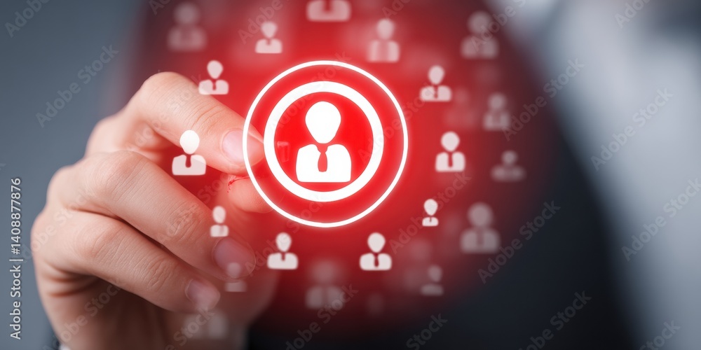 Aufkleber AI-Powered Customer Segmentation Strategic Targeting Visualization for Digital Marketing with Precision Audience Selection in Minimalist Enterprise Context