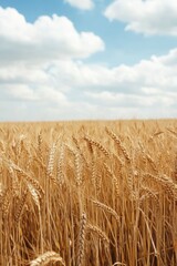 Regenerative Agriculture Panorama Golden Wheat Fields Embodying Climate-Smart Food Systems and Sustainable Rural Innovation for Global Food Security