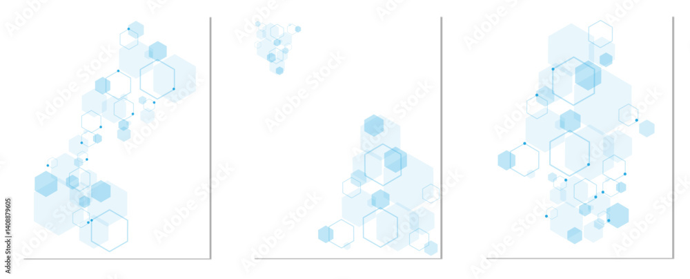 Leinwandbilder vector hexagons pattern. geometric abstract background with simple hexagonal elements. medical, tech