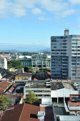 Centro histórico de la ciudad de Guatemala, vista aérea. Toma Vertical.