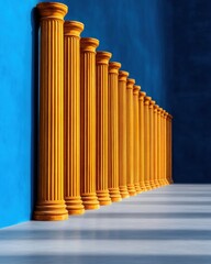 Obraz premium Vibrant Digital Heritage International Day for Monuments and Sites - Golden Classical Architecture Reimagining Cultural Legacy in Design Storytelling