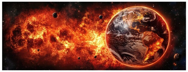 Planet Earth in Fire