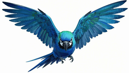 Vivid plumage watercolor parrot isolated vector illustration svg