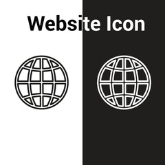website icon white & black background.