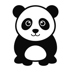 panda vector isolated on white background