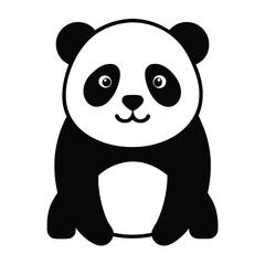 panda vector isolated on white background