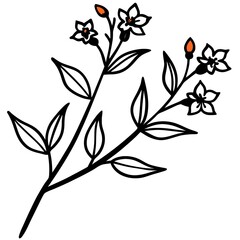 Naklejka premium branch with leaves