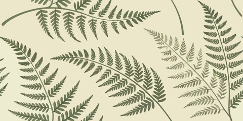Naklejka premium Elegant Fern Leaf Pattern Botanical Illustration for Design Projects