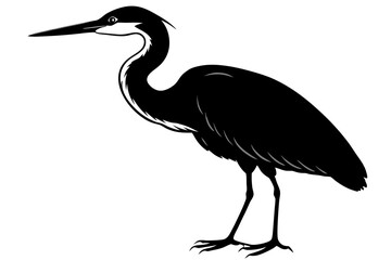 heron  silhouette vector illustration