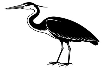 heron  silhouette vector illustration