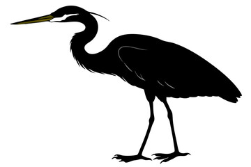 heron  silhouette vector illustration