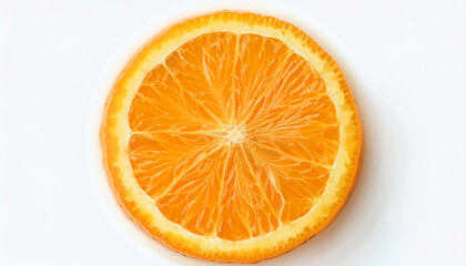Fototapeta premium A juicy slice of orange fruit on white background perfect for healthy food and vitamin C concepts