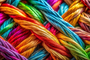 Colorful Braided Threads Abstract