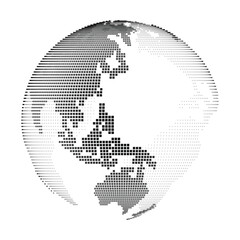 Pixelated Globe - Item 10