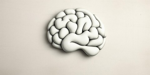 3D Render of Human Brain Intelligence Mind Cognition Thinking Neurology Psychology Mental Health